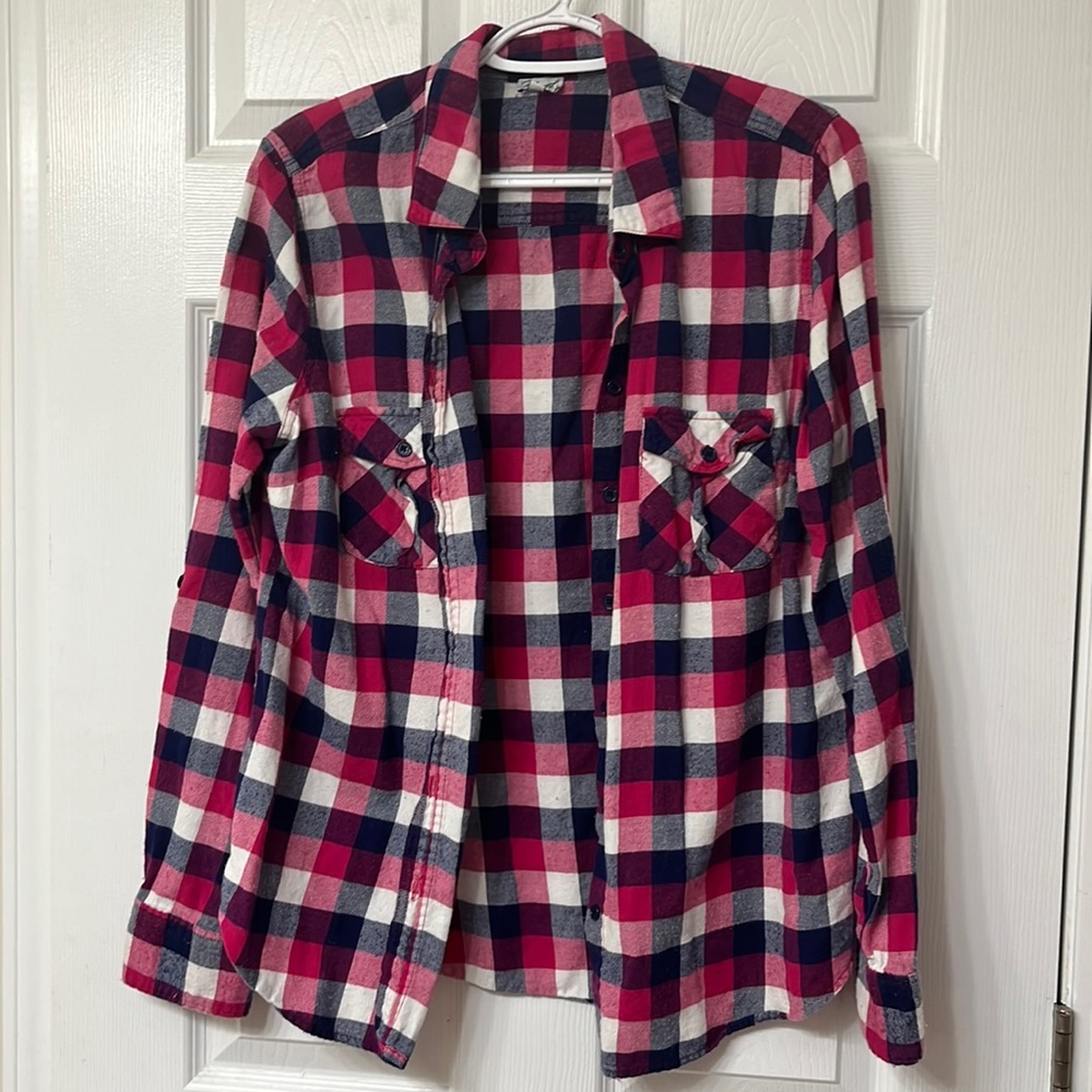 Pink Plaid Shirt